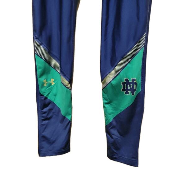 Under Armour Notre Dame Fighting Irish Compression Leggings Sz Medium Blue - Picture 4 of 8